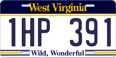 WV license plate 1HP391