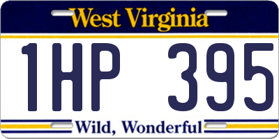 WV license plate 1HP395