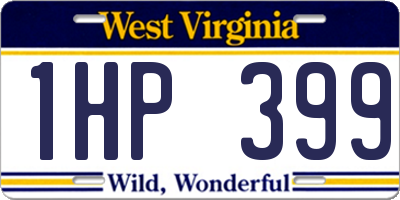 WV license plate 1HP399