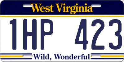 WV license plate 1HP423