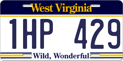 WV license plate 1HP429