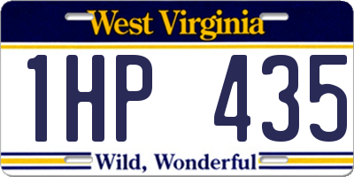 WV license plate 1HP435