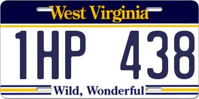 WV license plate 1HP438