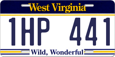 WV license plate 1HP441