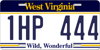 WV license plate 1HP444
