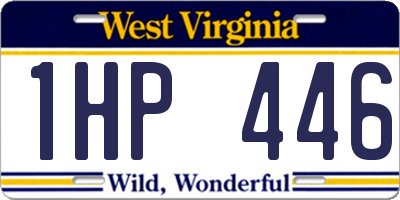 WV license plate 1HP446