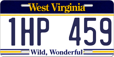 WV license plate 1HP459