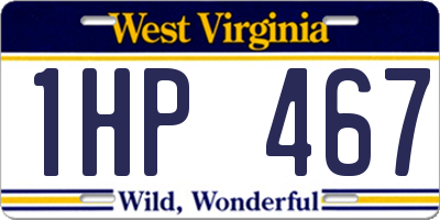 WV license plate 1HP467