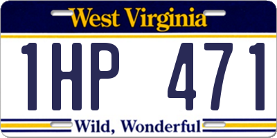WV license plate 1HP471