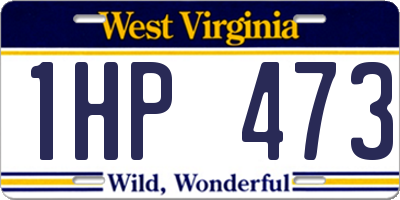 WV license plate 1HP473