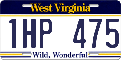 WV license plate 1HP475