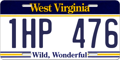 WV license plate 1HP476