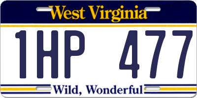 WV license plate 1HP477