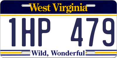 WV license plate 1HP479