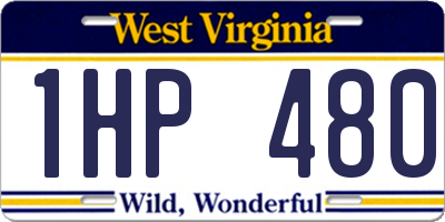 WV license plate 1HP480