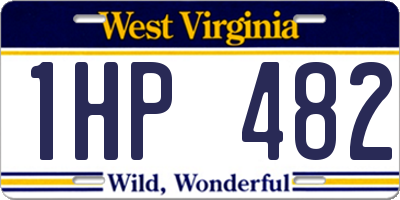 WV license plate 1HP482