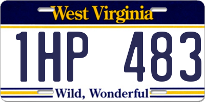 WV license plate 1HP483