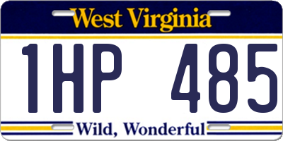 WV license plate 1HP485
