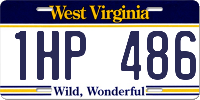 WV license plate 1HP486