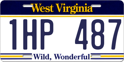 WV license plate 1HP487
