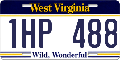 WV license plate 1HP488