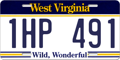 WV license plate 1HP491