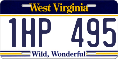 WV license plate 1HP495