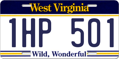 WV license plate 1HP501