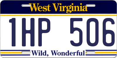 WV license plate 1HP506