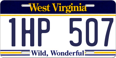 WV license plate 1HP507