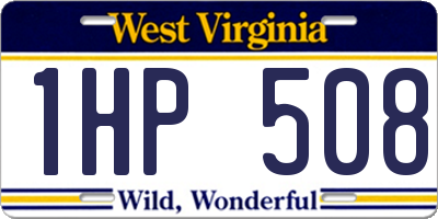 WV license plate 1HP508