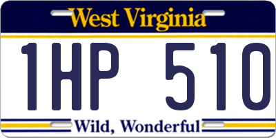 WV license plate 1HP510