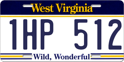 WV license plate 1HP512