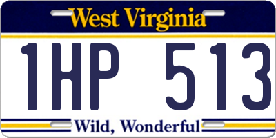 WV license plate 1HP513