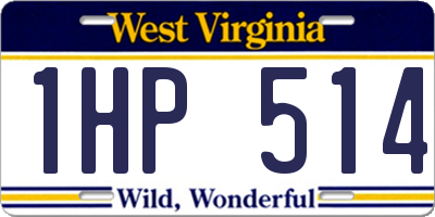 WV license plate 1HP514