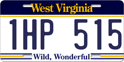 WV license plate 1HP515