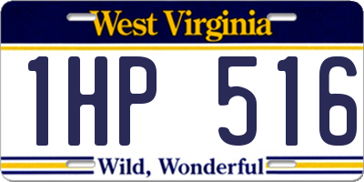 WV license plate 1HP516
