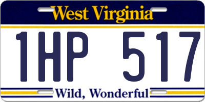 WV license plate 1HP517