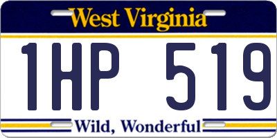 WV license plate 1HP519