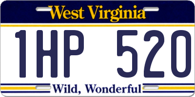WV license plate 1HP520