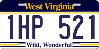 WV license plate 1HP521
