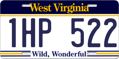 WV license plate 1HP522