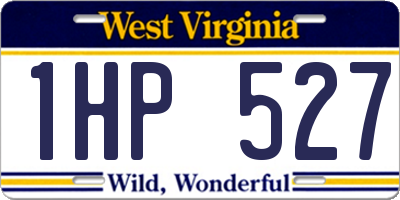 WV license plate 1HP527