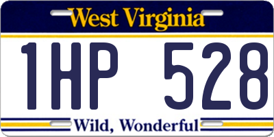 WV license plate 1HP528