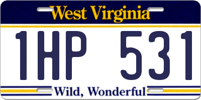 WV license plate 1HP531