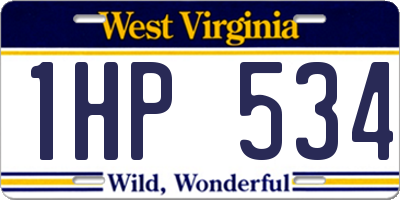 WV license plate 1HP534