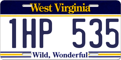 WV license plate 1HP535