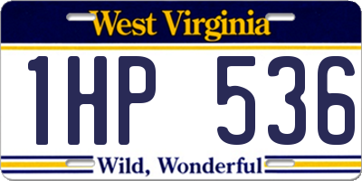 WV license plate 1HP536