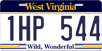 WV license plate 1HP544