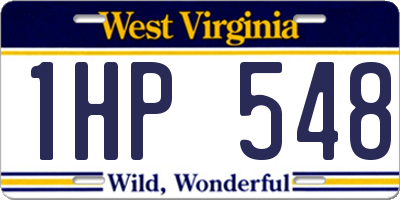 WV license plate 1HP548